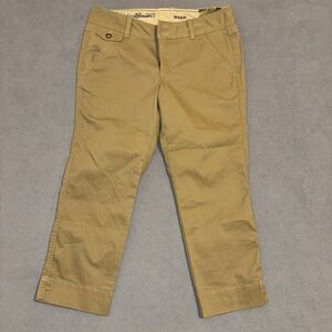 Eddie Bauer Chino Pants Straight Leg Mid-Rise Shaw Fit Black Womens Size 4